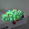 1 Pcs Pet Glowing Collars with Bells Glow At Night Dogs Cats Necklace Light Luminous Neck Ring Accessories